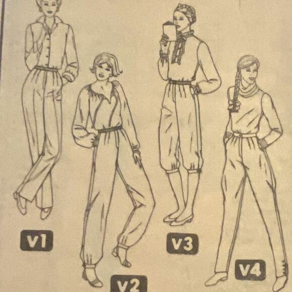 Simplicity 5236 Pattern Pants Miss 8 Uncut Jodnpurs Straight Leg Side Pockets - Picture 4 of 7